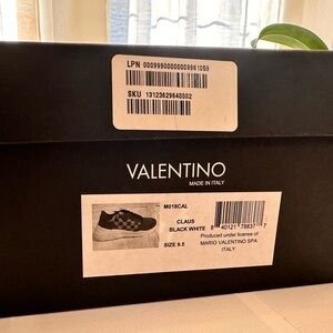 Valentino Black White Claus Sneakers Size 9.5